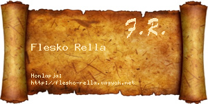 Flesko Rella névjegykártya